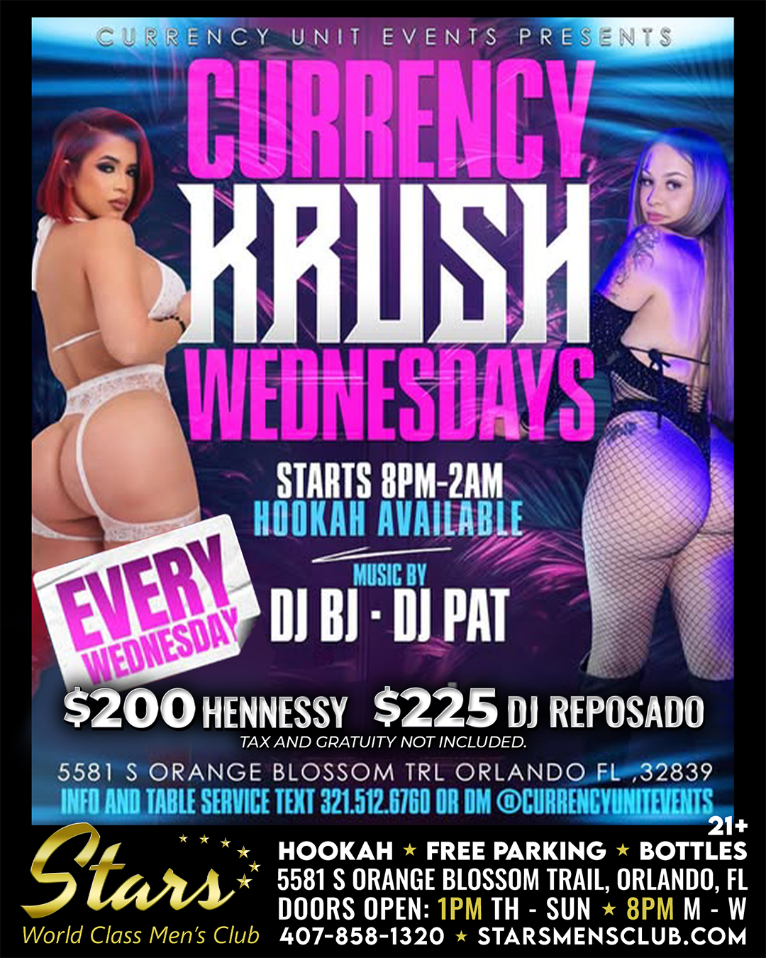 currency krush wednesdays at Stars Men's Club