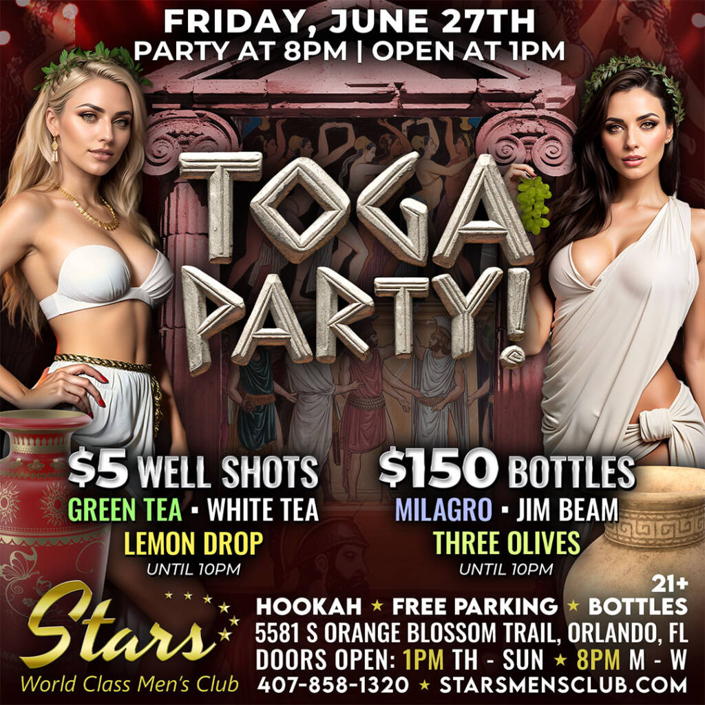 stars men's club toga party