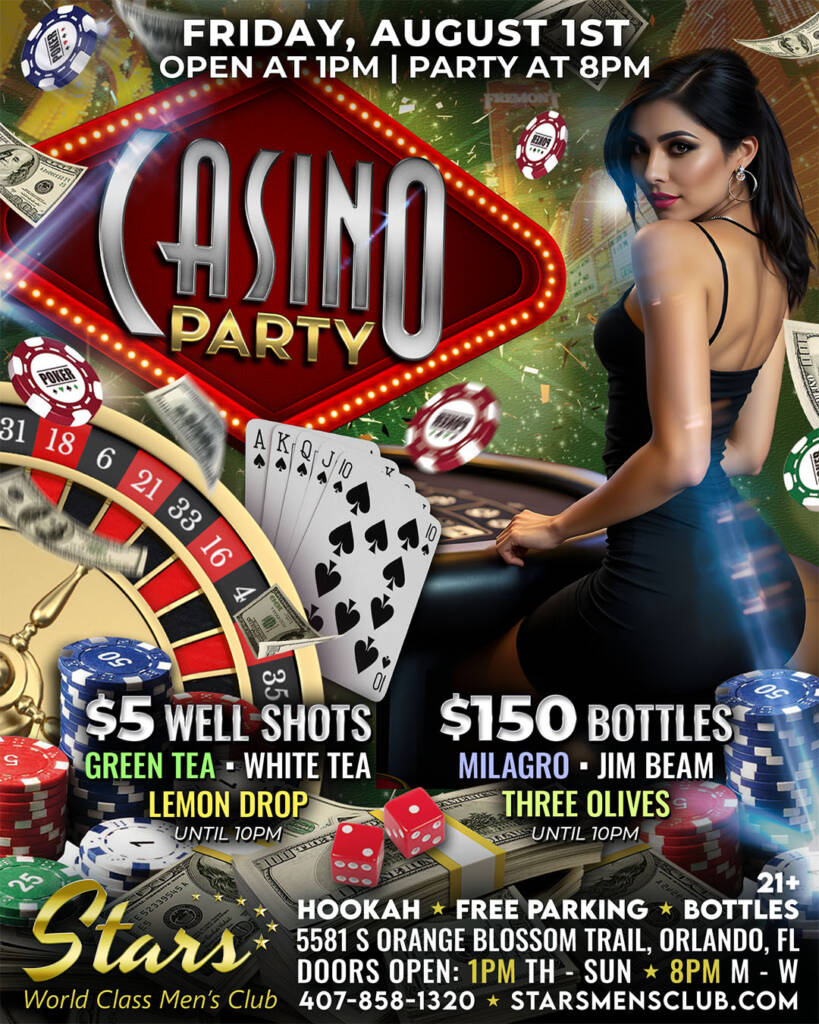 Stars men's club casino party