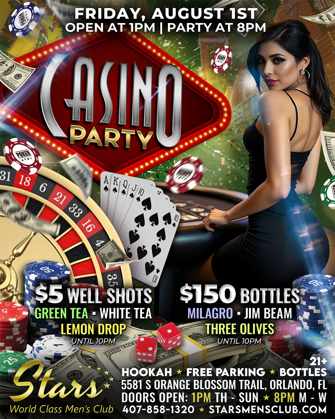 Stars men's club casino party