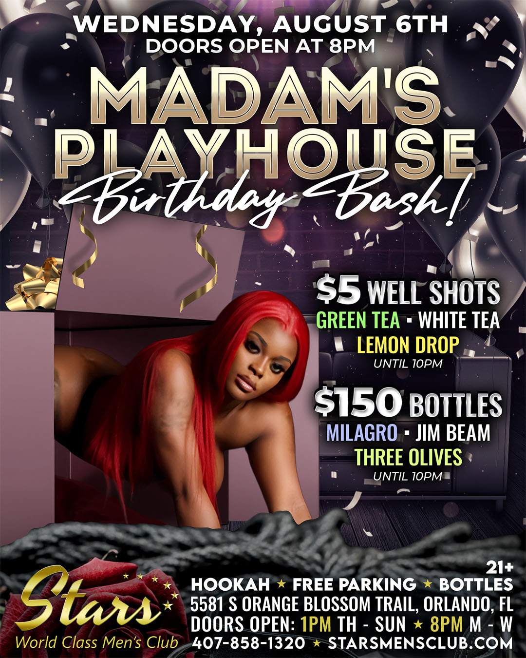 madam's playhouse birthday at stars men's club