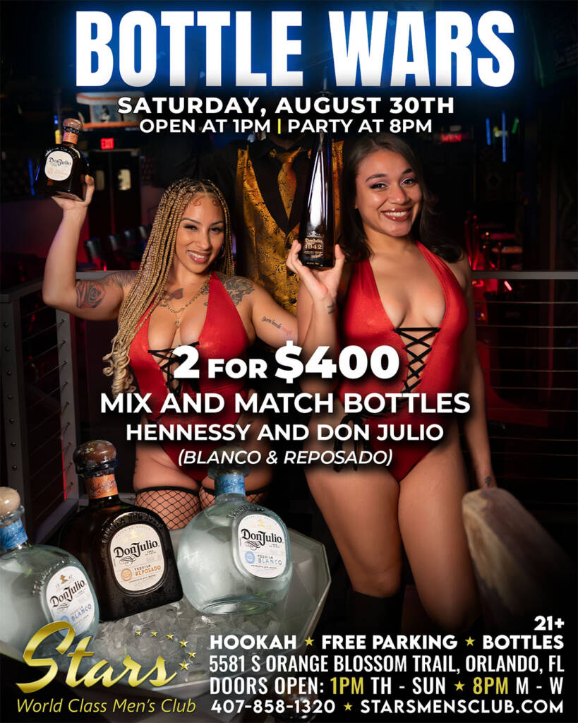 stars men's club bottle wars
