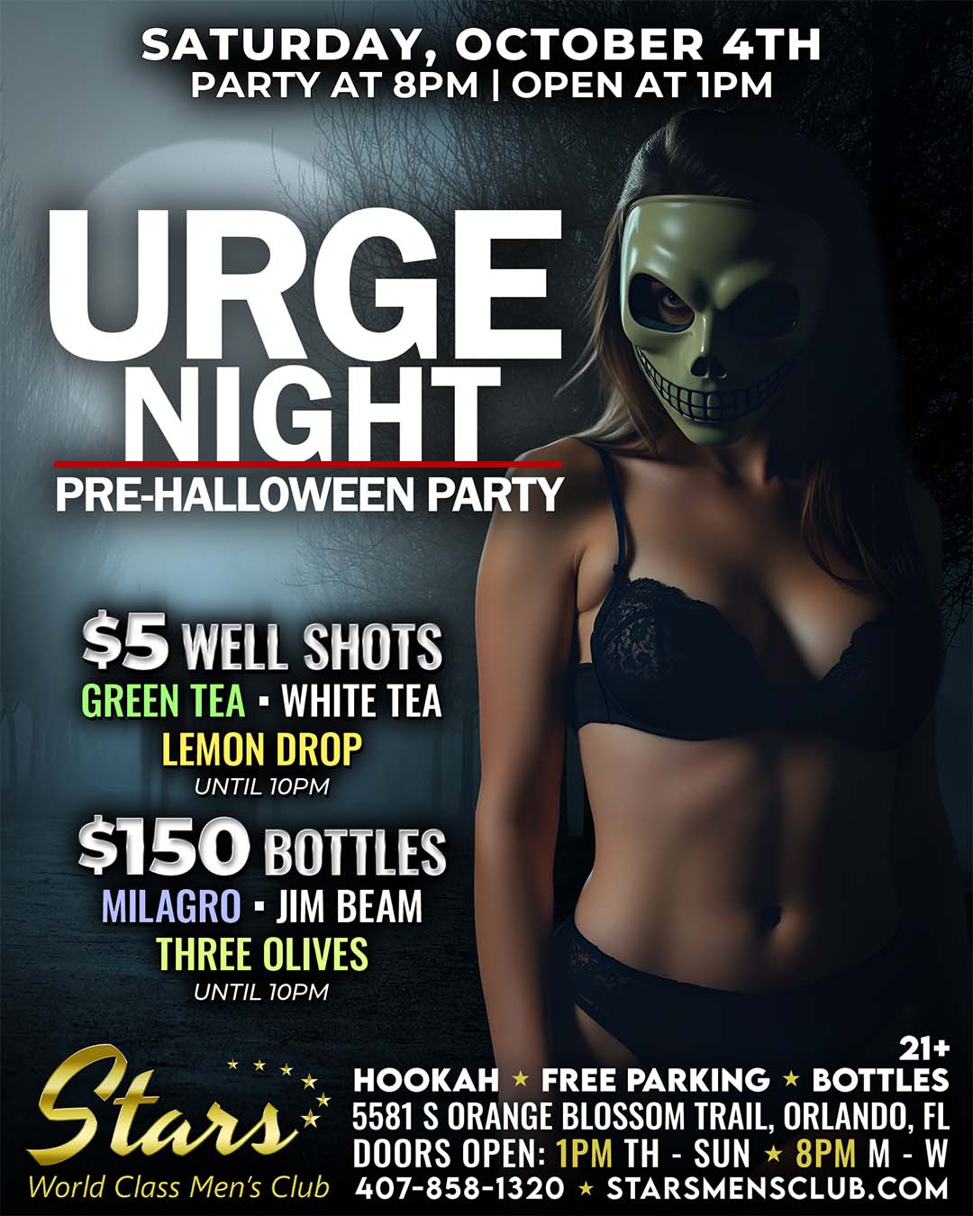 Stars Men's Club - Urge Night Pre-halloween party