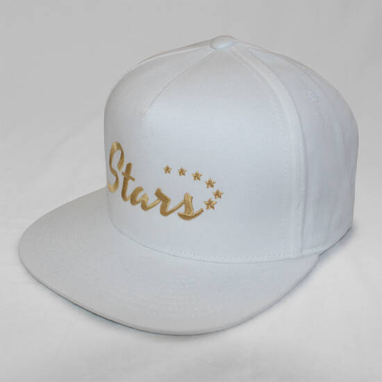Stars Snapback Cap - White