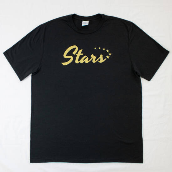 Stars Black Unisex Crew Neck T-Shirt