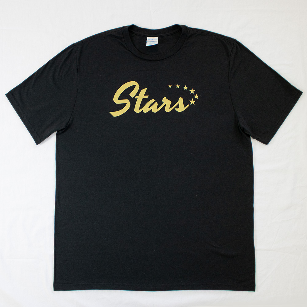 Stars Black Unisex Crew Neck T-Shirt