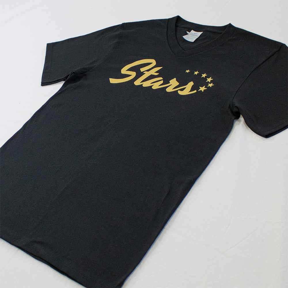 Stars Black Women's V-Neck T-Shirt - Image 2