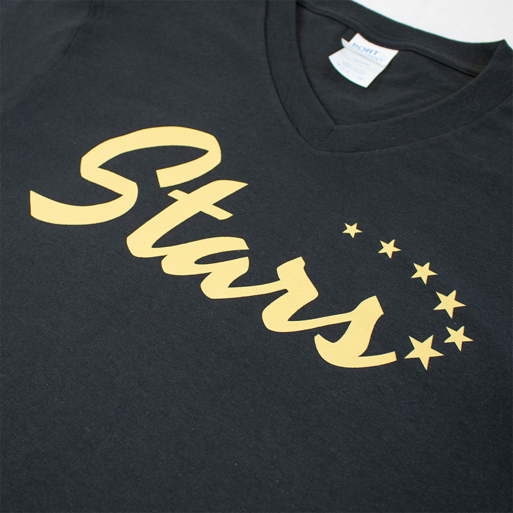 Stars Black Women's V-Neck T-Shirt - Image 3