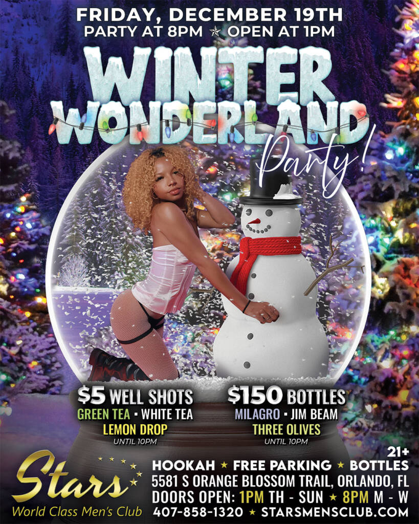 winter wonderland party at stars men's club