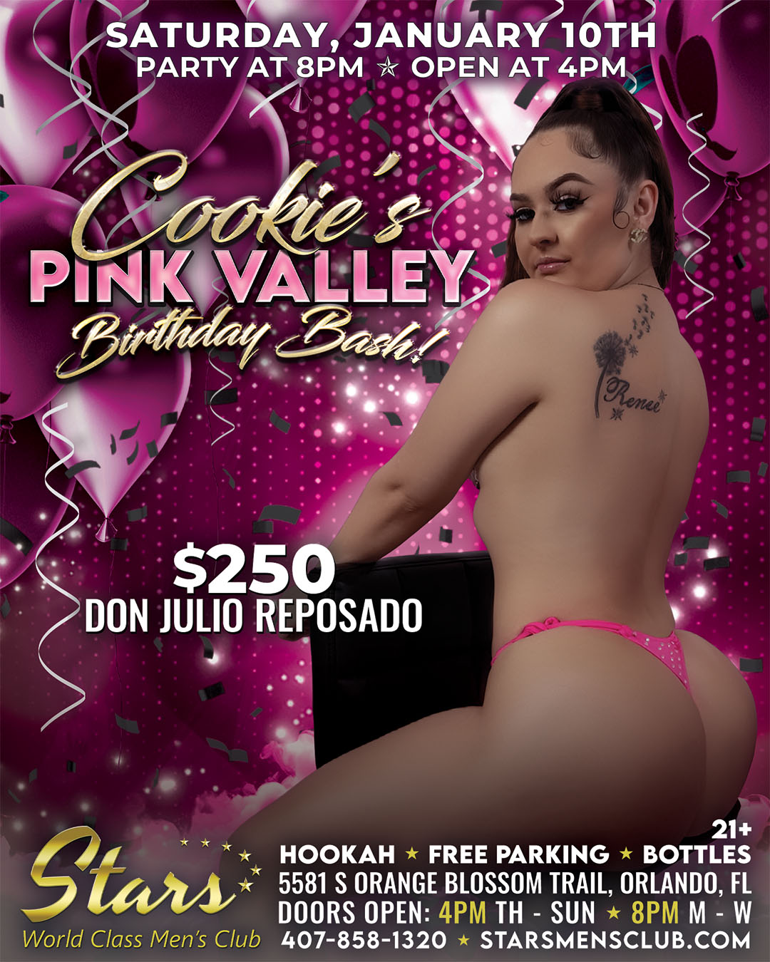cookie's pink valley birthday bash