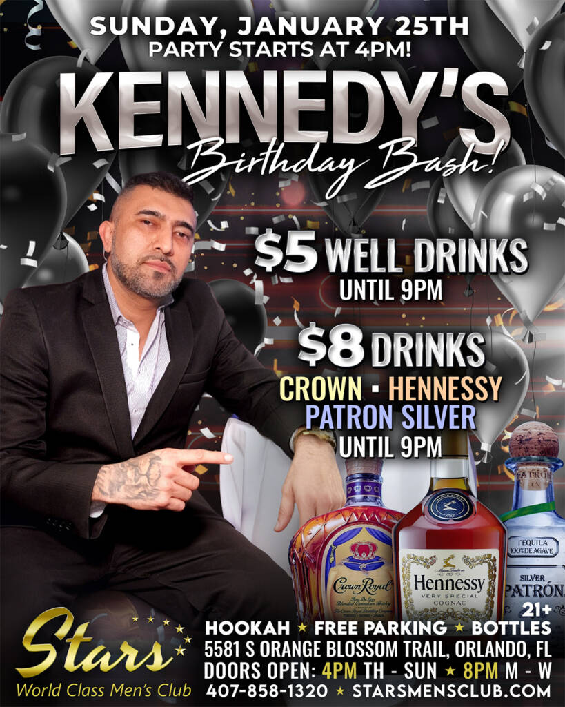 kennedy's birthday at Stars men's club