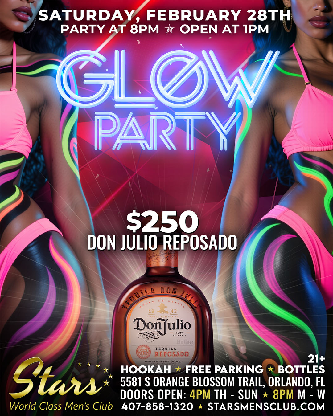 glow party at stars