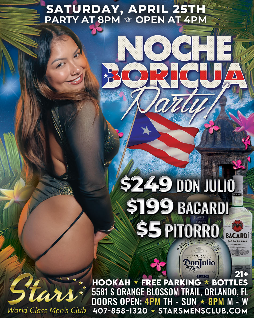 Noche boricua party at stars men's club