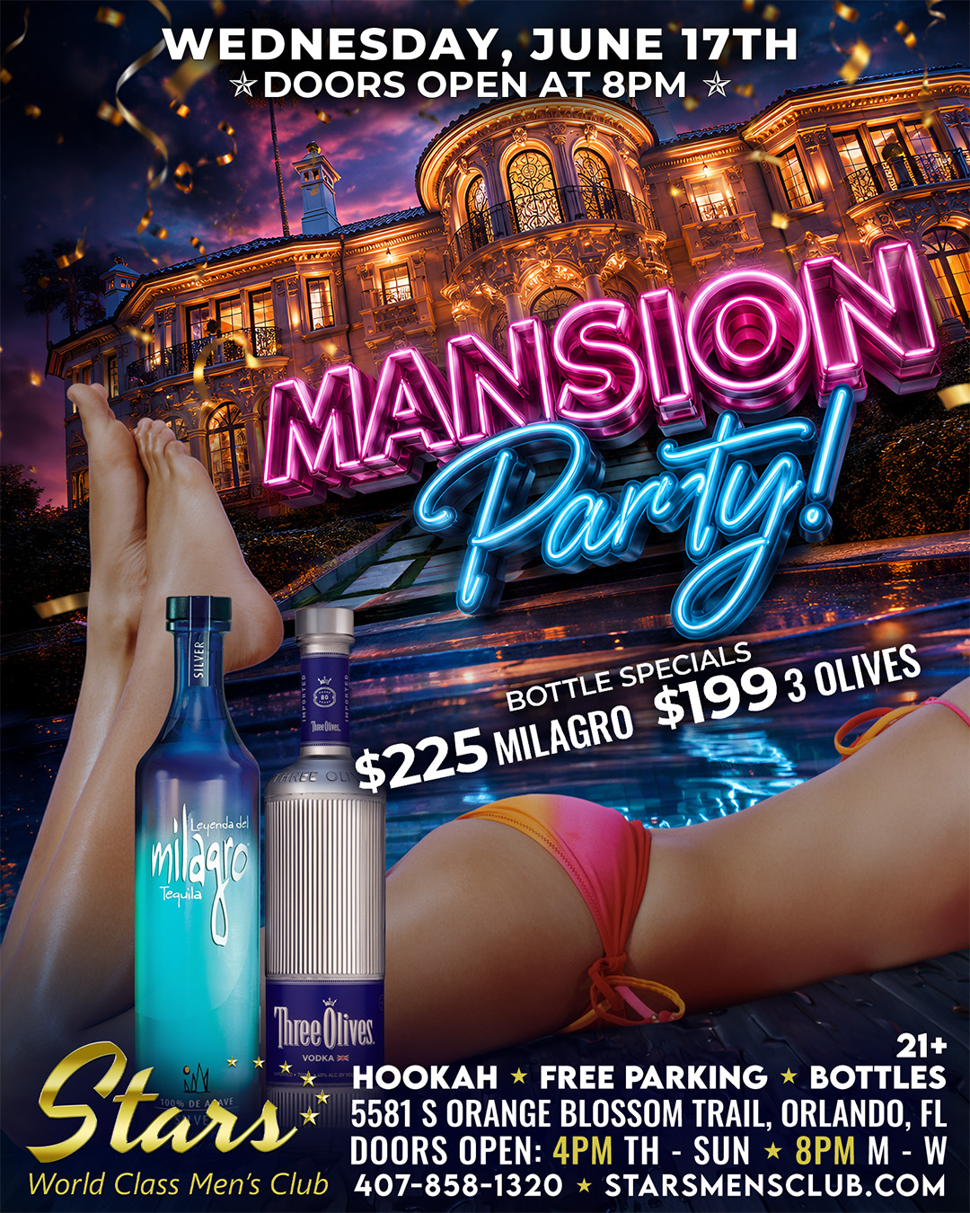 mansion party at stars men's club