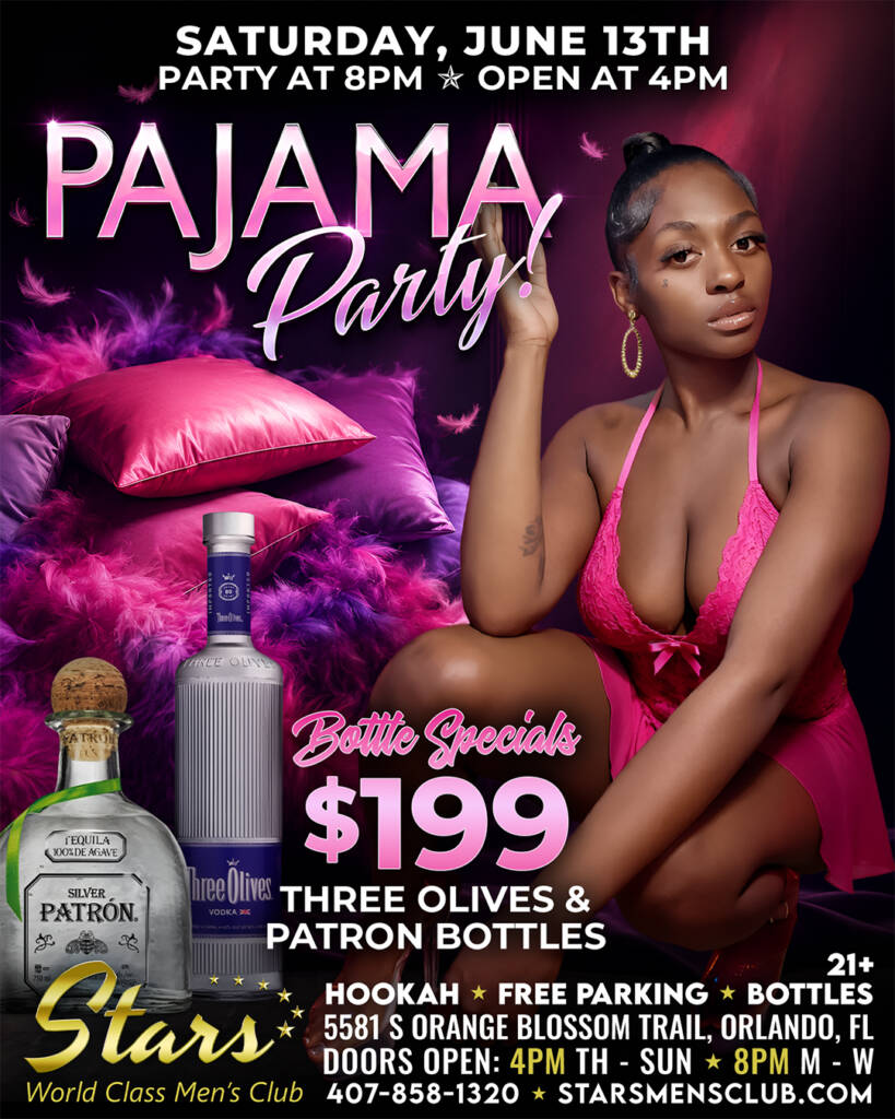 pajama party at stars men's club