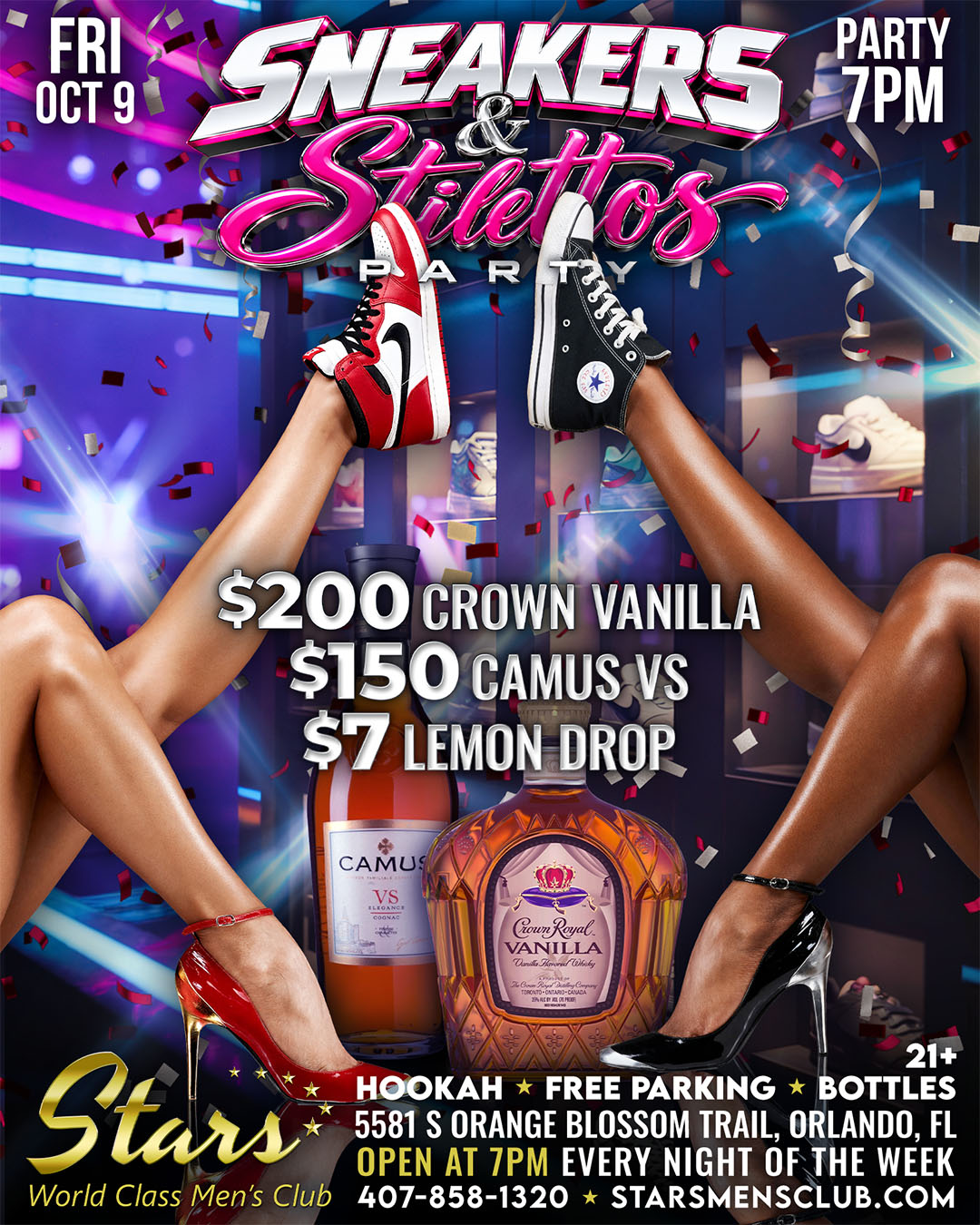 sneakers and stilettos party